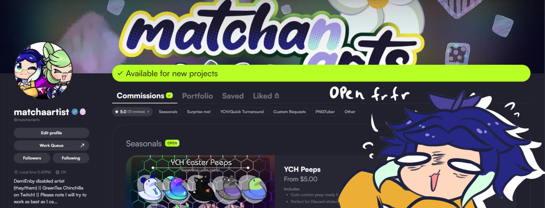 Wanna look for a commission? Check out my VGen page!