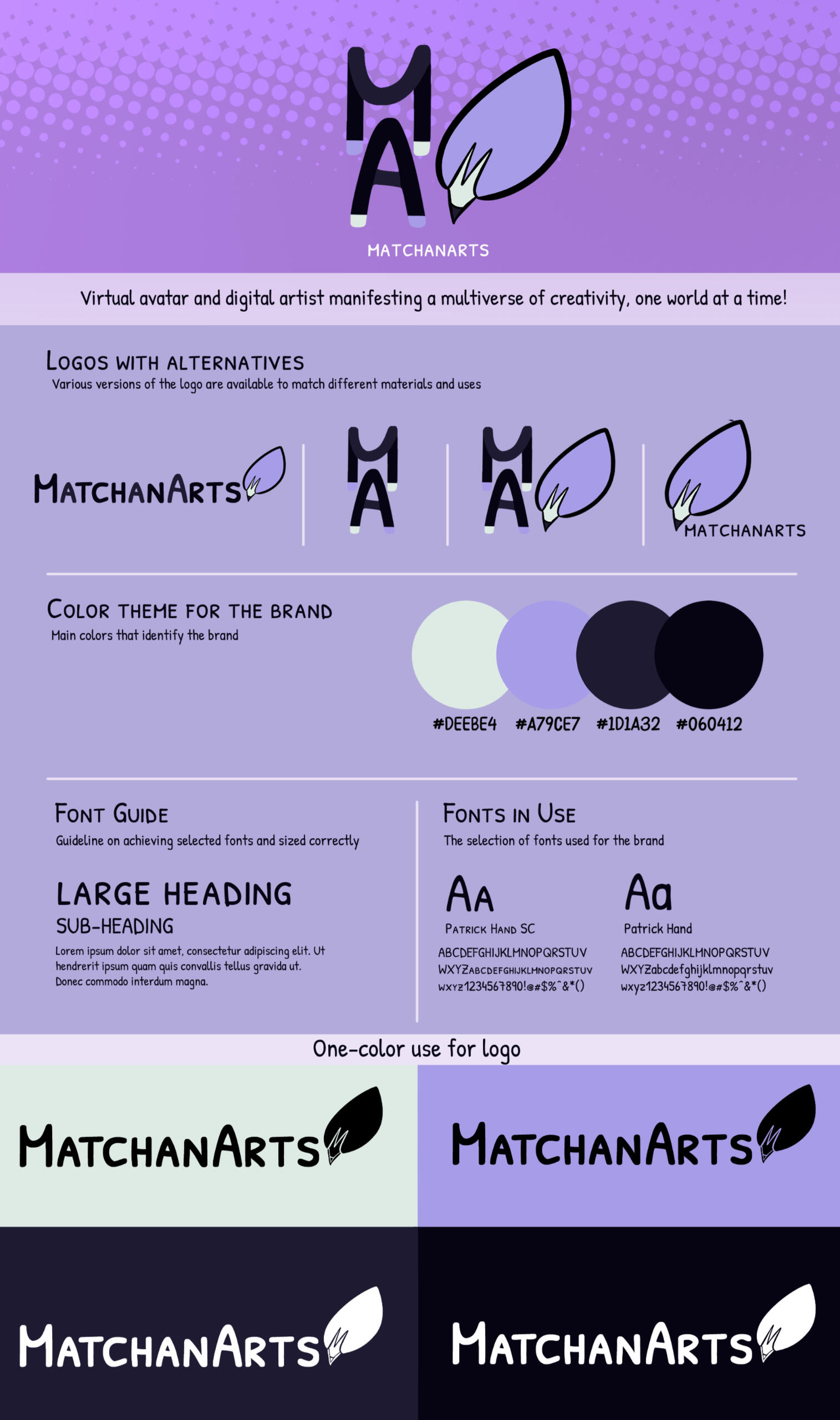 Reference sheet of my business logo